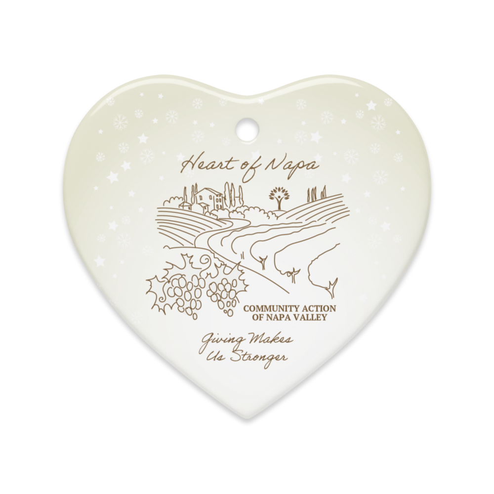 Heart of Napa Ceramic Ornament