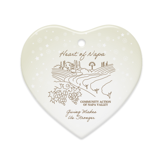 Heart of Napa Ceramic Ornament