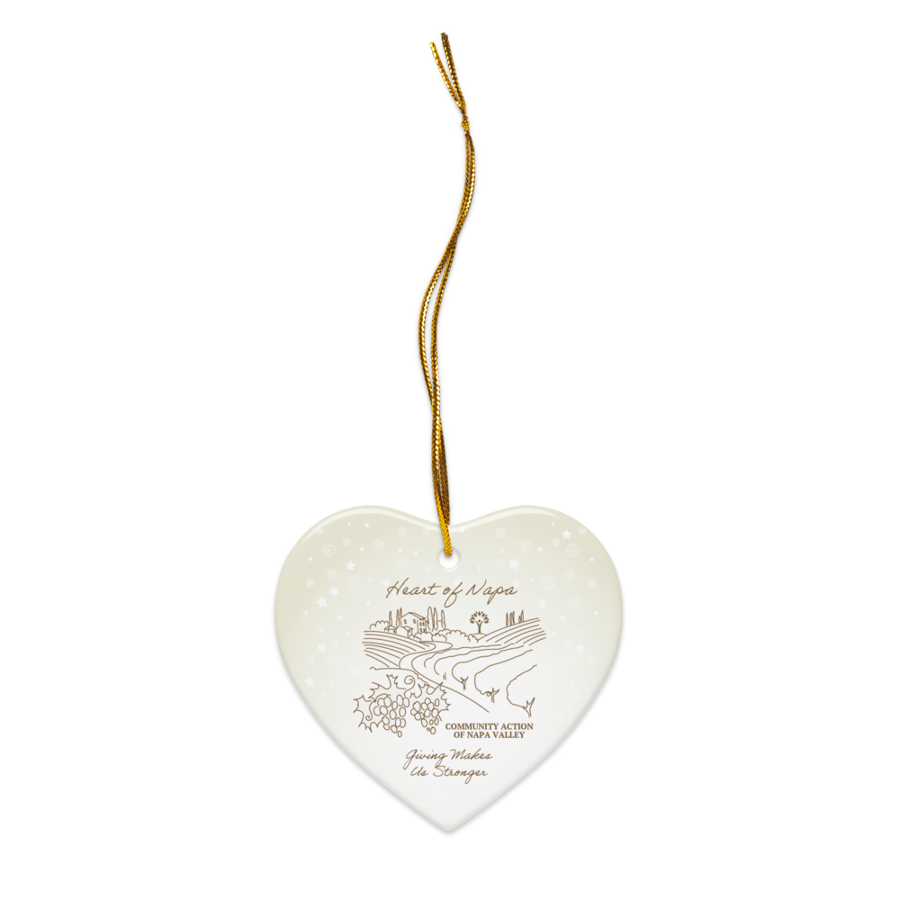 Heart of Napa Ceramic Ornament