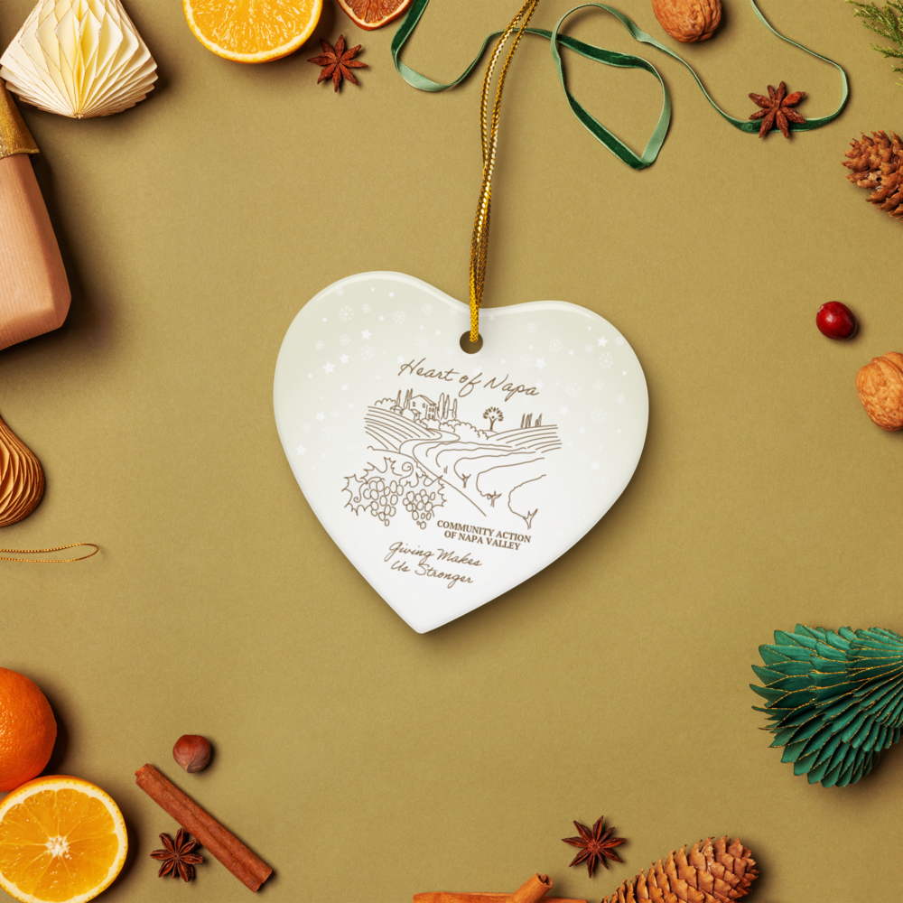 Heart of Napa Ceramic Ornament