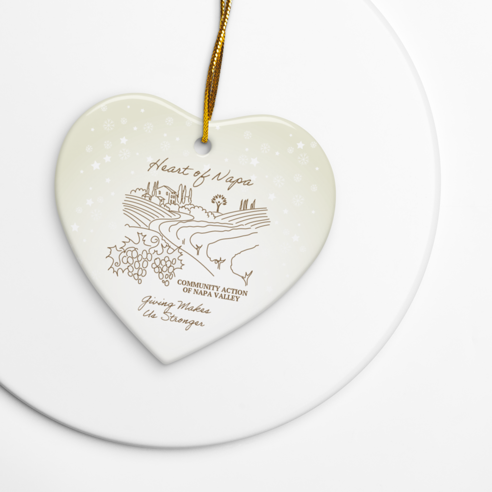 Heart of Napa Ceramic Ornament