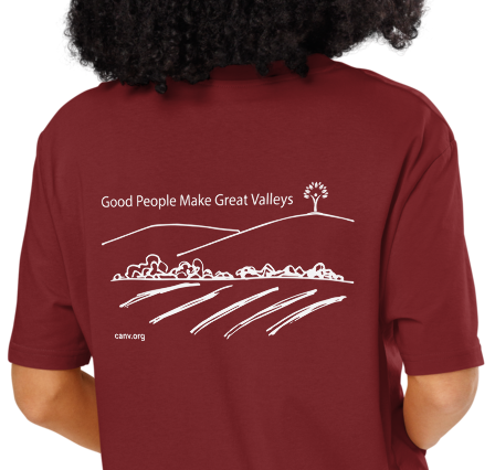 “Good People Make Great Valleys” Unisex organic ribbed neck t-shirt