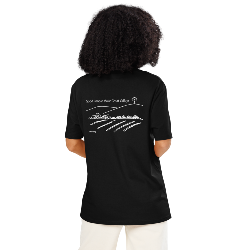“Good People Make Great Valleys” Unisex organic ribbed neck t-shirt