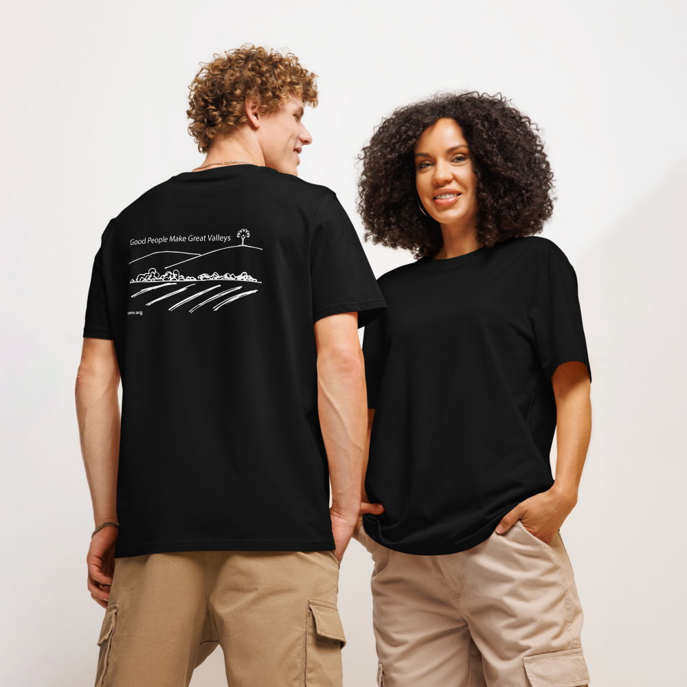 “Good People Make Great Valleys” Unisex organic ribbed neck t-shirt